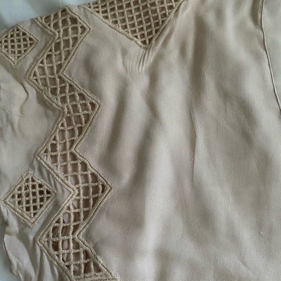 Tularosa blush button up dress, angular appliqué - Picture 2 of 6